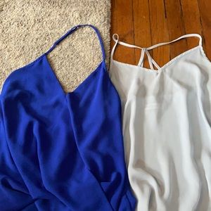 2/$10 - 2 blue tank tops